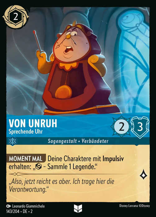 Lorcana Aufstieg der Flutgestalten 2-143 UC von Unruh Saphir