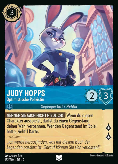 Lorcana Aufstieg der Flutgestalten 2-152 UC Judy Hopps Saphir