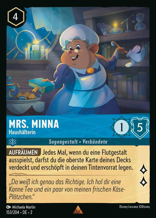 Lorcana Aufstieg der Flutgestalten 2-153 R Mrs. Minna Saphir