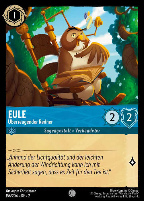 Lorcana Aufstieg der Flutgestalten 2-156 C Eule Saphir