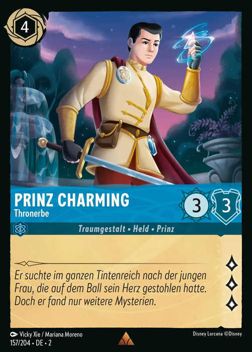 Lorcana Aufstieg der Flutgestalten 2-157 R Prinz Charming Saphir