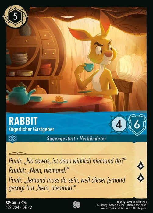 Lorcana Aufstieg der Flutgestalten 2-158 C Rabbit Saphir