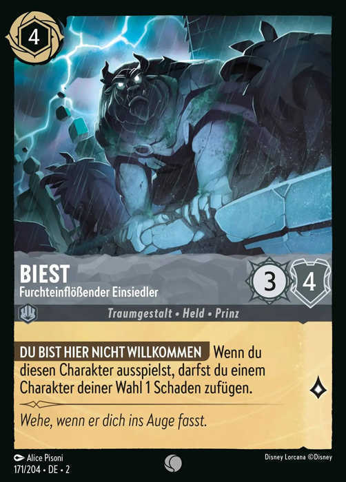 Lorcana Aufstieg der Flutgestalten 2-171 C Biest Stahl
