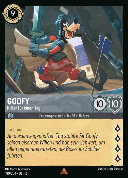 Lorcana Aufstieg der Flutgestalten 2-180 R Goofy Stahl