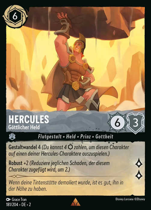 Lorcana Aufstieg der Flutgestalten 2-181 R Hercules Stahl