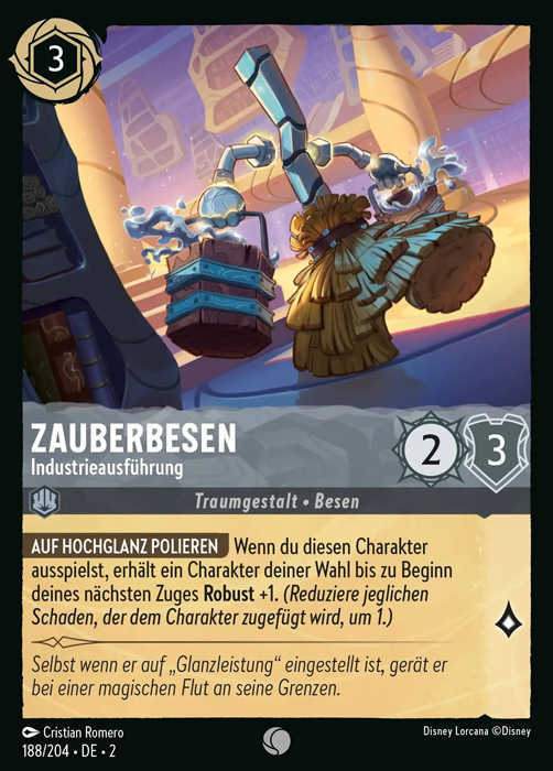 Lorcana Aufstieg der Flutgestalten 2-188 C Zauberbesen Stahl