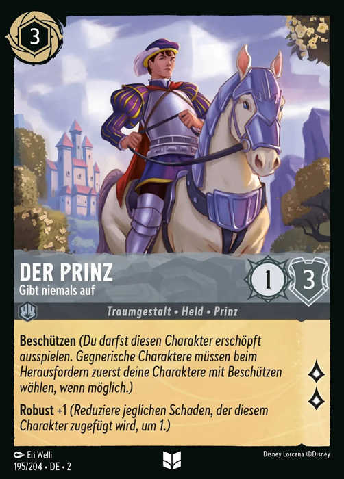 Lorcana Aufstieg der Flutgestalten 2-195 UC Der Prinz Stahl