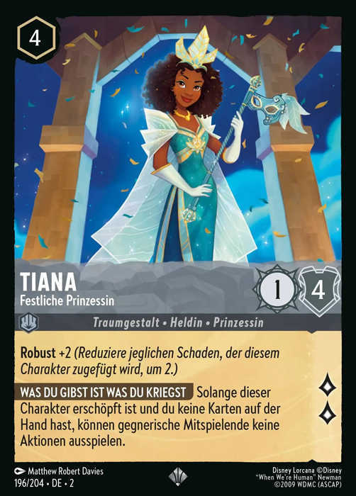 Lorcana Aufstieg der Flutgestalten 2-196 SR Tiana Stahl
