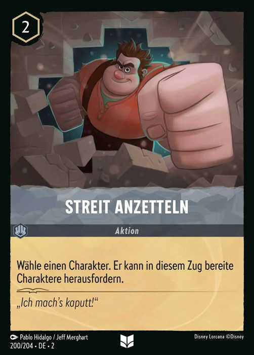Lorcana Aufstieg der Flutgestalten 2-200 UC Streit anzetteln Stahl
