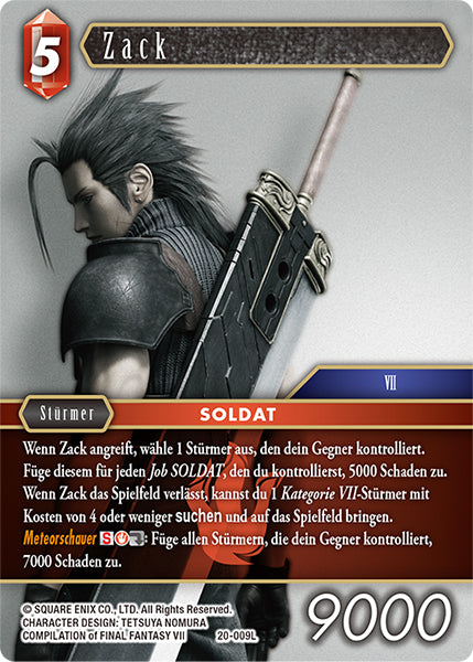 Final Fantasy Opus 20-009 L Zack Feuer