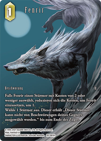 Final Fantasy Opus 20-081 H Fenrir Erde