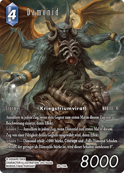 Final Fantasy 20-114L Dämonid Full Art Premium - Legacy Karte aus OPUS 26
