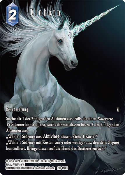 Final Fantasy Opus 20-118 H Einhorn Wasser