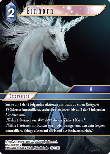 Final Fantasy Opus 20-118 H Einhorn Wasser