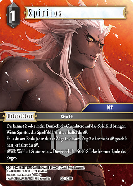 Final Fantasy Opus 20-129 H Spiritos Dunkelheit