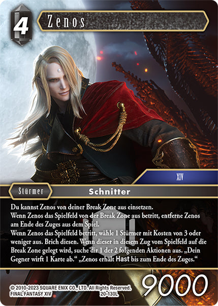 Final Fantasy Opus 20-130 L Zenos Dunkelheit