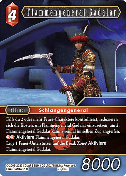 Final Fantasy Opus 21-003 R Flammengeneral Gadalar Feuer