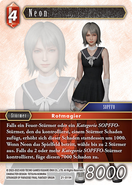 Final Fantasy Opus 21-011 H Neon Feuer
