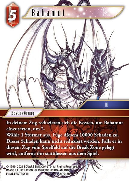 Final Fantasy Opus 21-012 H Bahamut Feuer