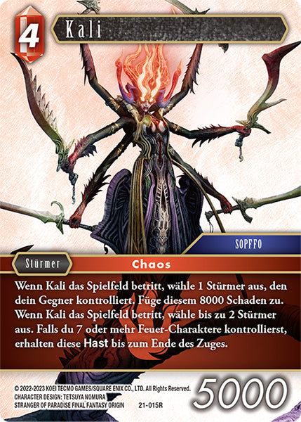 Final Fantasy Opus 21-015 R Kali Feuer