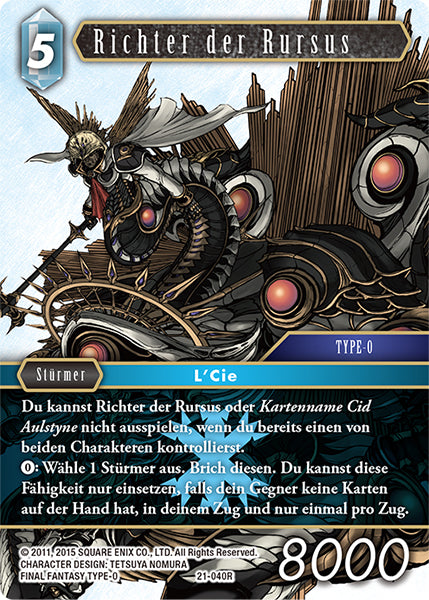 Final Fantasy Opus 21-040 R Richter der Rursus Eis