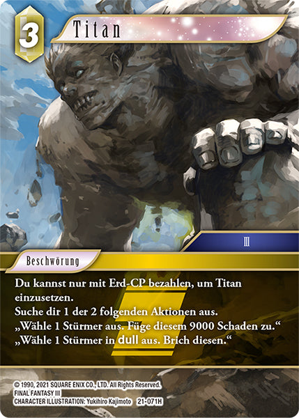 Final Fantasy Opus 21-071 H Titan Erde