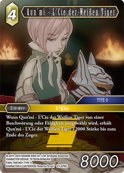 Final Fantasy Opus 21-076 C Qunmi - LCie der Weißen Tiger Erde