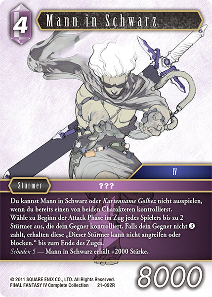 Final Fantasy Opus 21-092 R Mann in Schwarz Blitz
