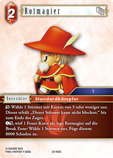 Final Fantasy Opus 22-002 C Rotmagier Feuer