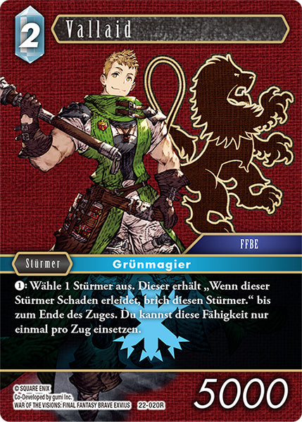 Final Fantasy Opus 22-020 R Vallaid Eis