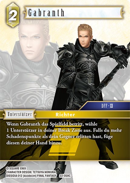 Final Fantasy Opus 22-059 C Gabranth Erde