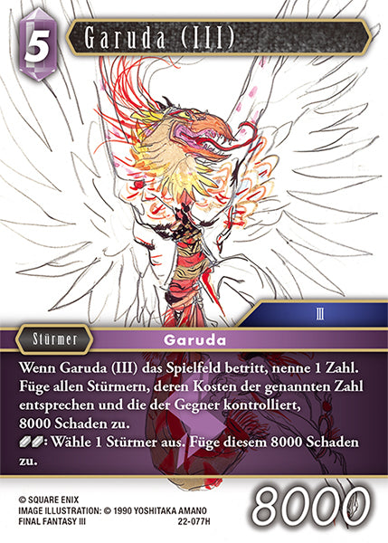 Final Fantasy Opus 22-077 H Garuda (III) Blitz