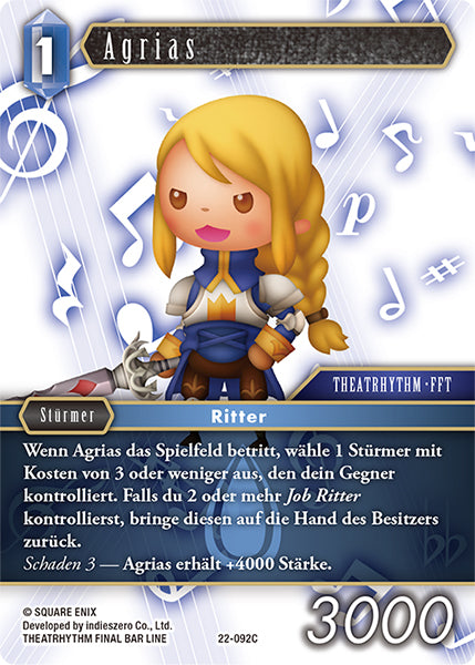 Final Fantasy Opus 22-092 C Agrias Wasser