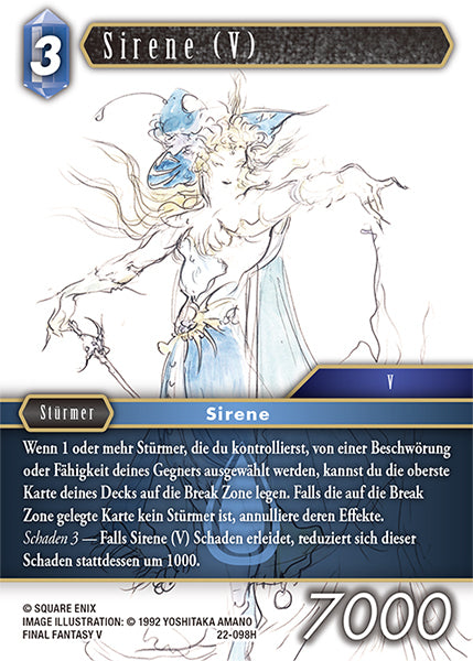 Final Fantasy Opus 22-098 H Sirene (V) Wasser