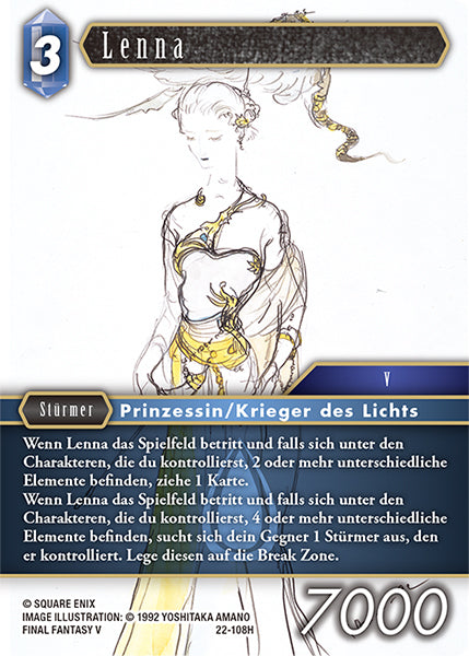 Final Fantasy Opus 22-108 H Lenna Wasser