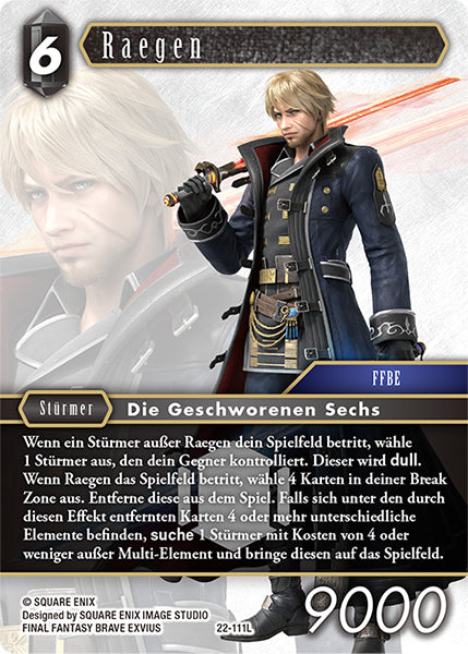 Final Fantasy Opus 22-111 L Raegen Dunkelheit