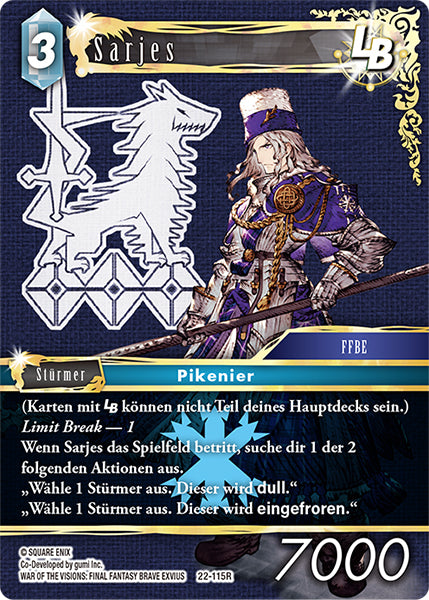 Final Fantasy Opus 22-115 R Sarjes LB Eis