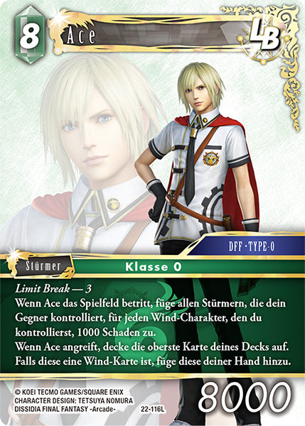 Final Fantasy Opus 22-116 L Ace LB Wind
