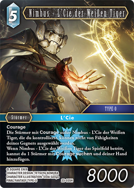 Final Fantasy Opus 23-035 H Nimbus - L'Cie der Weißen Tiger Eis