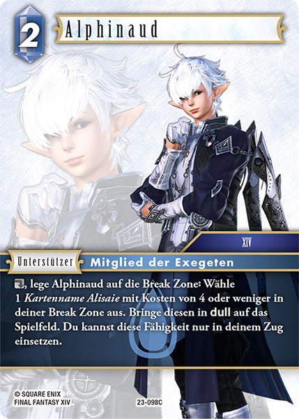 Final Fantasy Opus 23-098 C Alphinaud Wasser
