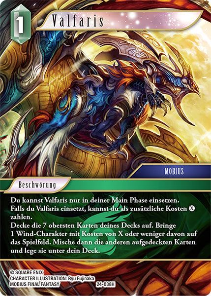 Final Fantasy Opus 24-038 H Valfaris Wind