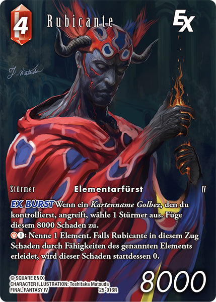 Final Fantasy Opus 25-016 R Rubicante Feuer