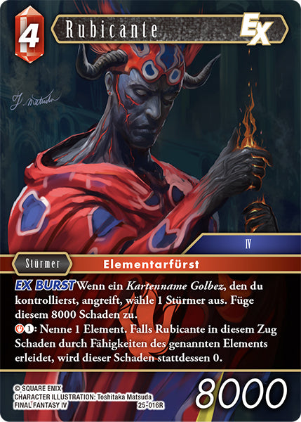 Final Fantasy Opus 25-016 R Rubicante Feuer
