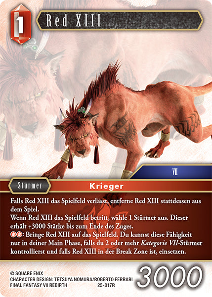 Final Fantasy Opus 25-017 R Red XIII Feuer