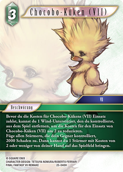 Final Fantasy Opus 25-040 H Chocobo-Küken (VII) Wind