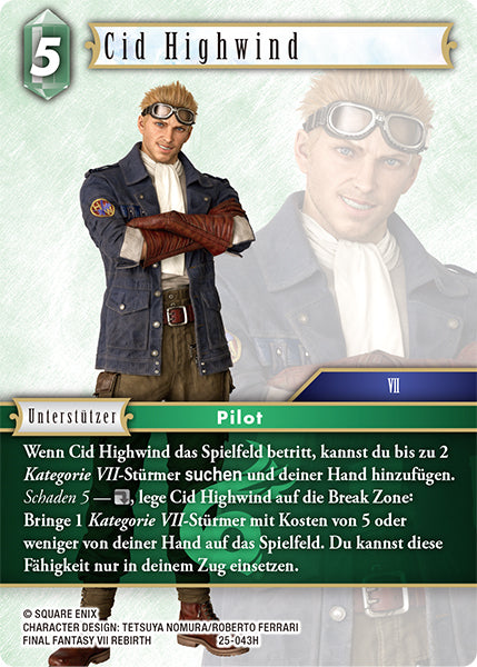 Final Fantasy Opus 25-043 H Cid Highwind Wind