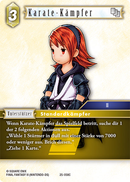 Final Fantasy Opus 25-058 C Karate-Kämpfer Erde