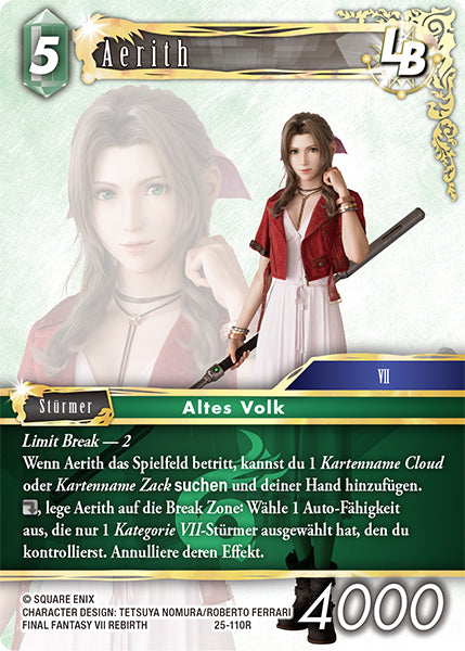 Final Fantasy Opus 25-110 R Aerith LB Wind