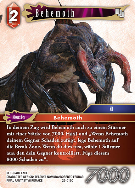 Final Fantasy Opus 26-019 C Behemoth Feuer