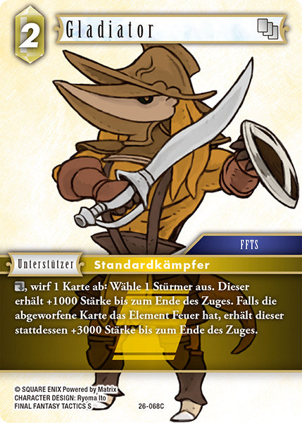 Final Fantasy Opus 26-068 C Gladiator Erde